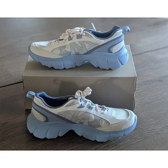 Merrell Clover Tech Sneaker, white and blue, Woman's Everyday Sneaker Size 9.5 - Picture 3 of 10